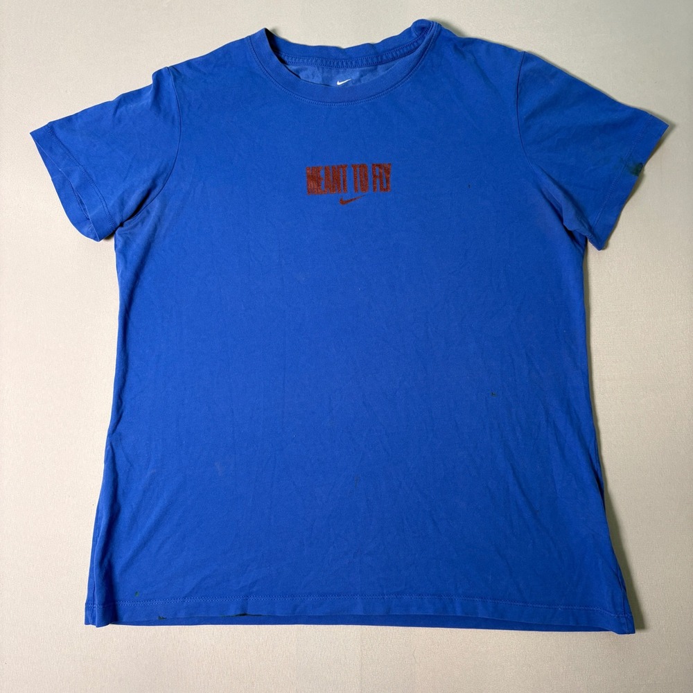 Nike Dri-FIT Women's Meant To Fly Winged Victory Graphic T-Shirt Blue Medium